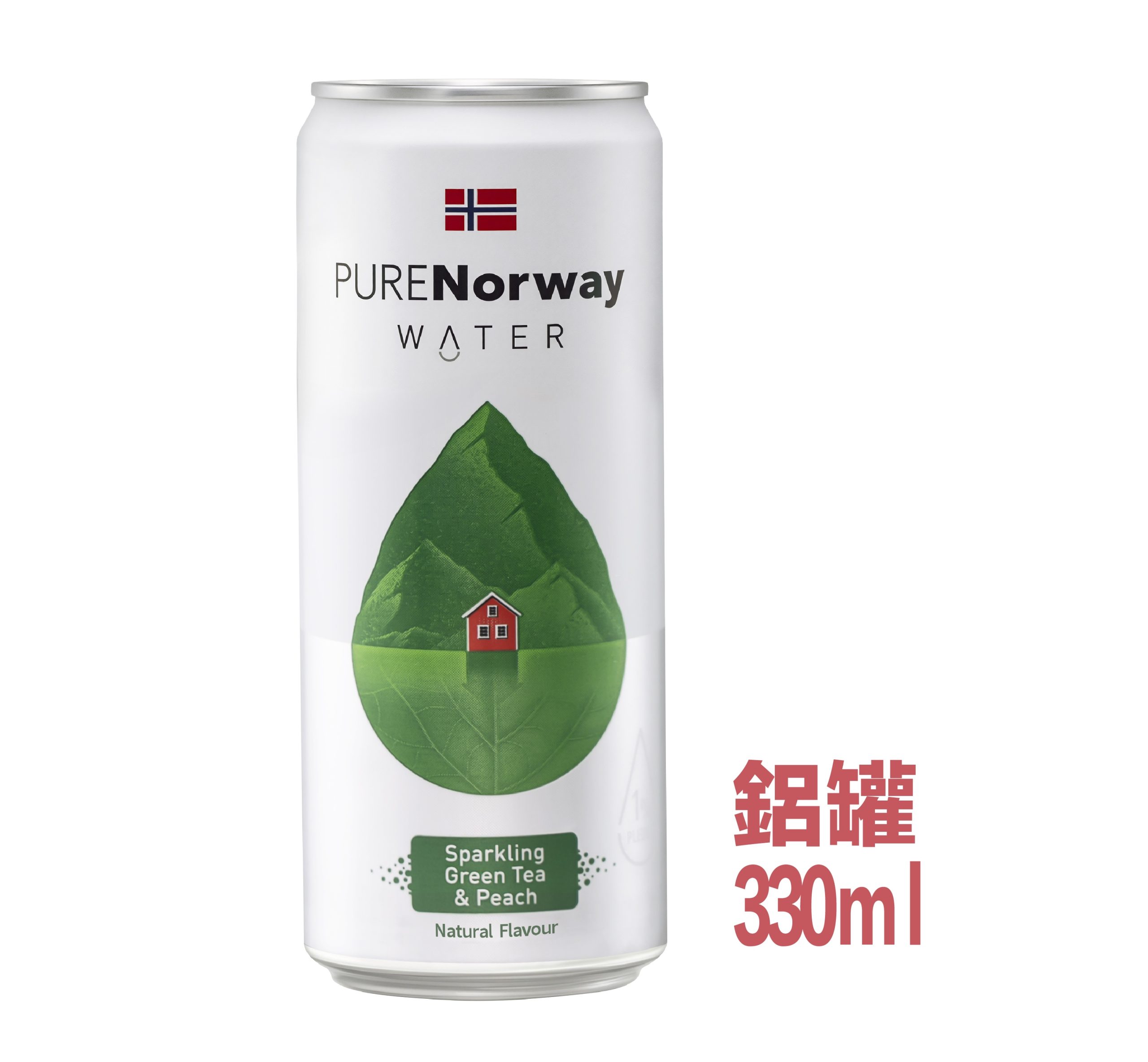 A093 PURE Norway Water氣泡水蜜桃綠茶 330ml