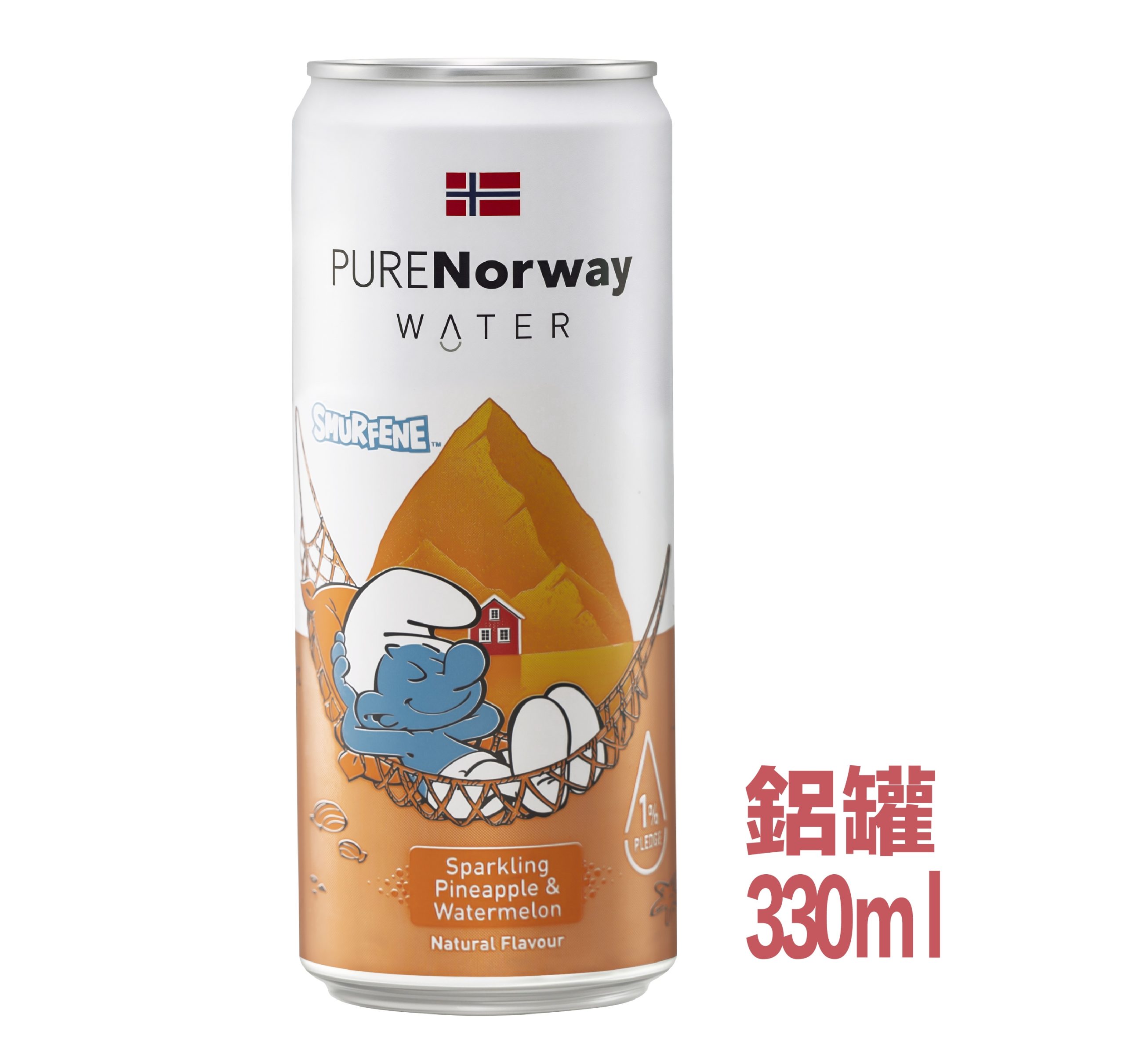 A098 PURE Norway Water氣泡水鳳梨西瓜 330ml